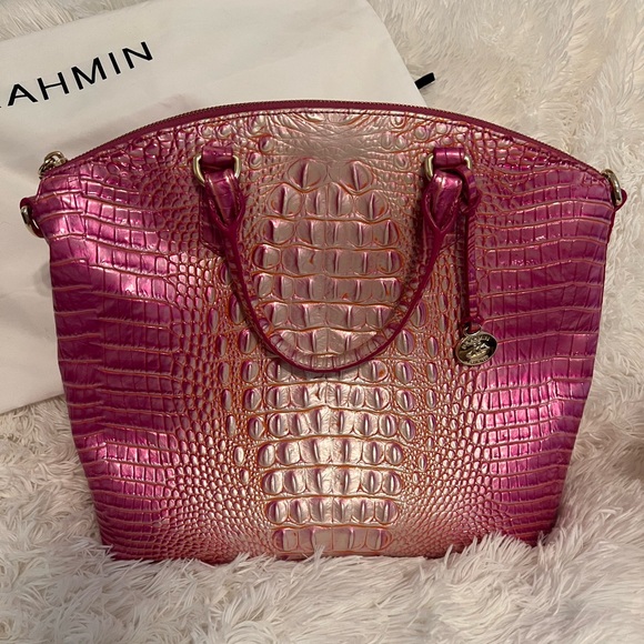 Brahmin Large Duxbury Satchel and brand Ady wallet in Peony Ombré - Picture 3 of 9